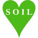 SOIL Love 150x150: This is a small version of my SOIL Love design, available on T-shirts, bumper stickers, and other merchandise at my Song of the Trees Gift Shop.