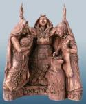 Brighid Statue by Dryad Design: This is a photo of a wooden Brighid statue produced by Dryad Design. I have this statue on my personal Brighid altar at home.