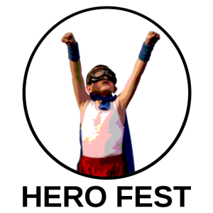 Hero Fest: This is the color version of the Hero Fest logo. Hero Fest is a superhero-themed celebration of local community groups. Hero Fest 2010 is being held on September 4 in Carbondale, Illinois.